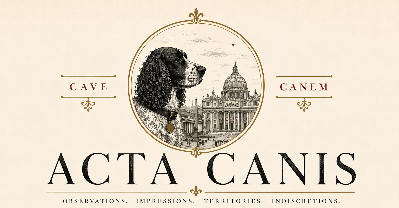 Acta Canis — Cave Canem. Observations, impressions, territories, indiscretions.